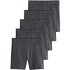 NEXT Ragazza Confezione da 5 Shorts Ciclista Elasticizzati in Misto Cotone | Bambino, lunghezza regular, Comodi e super elasticizzati, questi shorts includono un elastico in vita