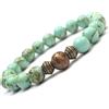 Handmade Bracciale da uomo Thurcolas in perle di turchese ricostituite e perle di occhio di tigre