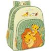 safta Mufasa - Zaino scuola per bambini, adattabile a carrozzina, ideale per bambini in età scolastica, comodo e versatile, qualità e resistenza, 32 x 12 x 38 cm, colore: verde/beige, Verde/Beige,