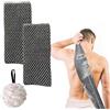 SEMINISMAR Aquemis Asciugamano Esfoliante,Asciugamani Esfolianti,Elensia Asciugamano Esfoliante In Fibra Di Bambù,Panno Esfoliante Extra Lungo,Esfoliante Corpo Scrubber,4 PC