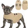 Queenmore Maglione Cane Piccolo In Pile Regolabile Con Gancino Guinzaglio | Per Bulldog Francese, Bassotto, Pitbull, Colori Classici E Versatili, Adatto Per Interni Ed Esterni