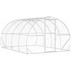 vidaXL Pollaio Argento 400 x 300 x 200 cm Acciaio zincato