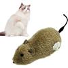 Xinhuju Giocattoli per topi per gatti: topo in peluche con corda, giocattolo da caccia interattivo per interni, da corsa meccanica, con meccanismo a orologeria, inseguimento realistico e giocoso,