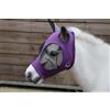 Ruggles Shetland Miniature Section A - Maschera antimosche con orecchie, in lycra elasticizzata, protezione per gli occhi di cavalli e pony, dimensioni standard Shetland e X-Mini, viola, X-Mini)