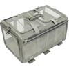 Ciounmb Trasportino per animali domestici, cane e gatto, trolley da viaggio, trolley con manico telescopico, ruote, divisorio, 61 x 38 x 42 cm, rete Oxford in PVC (grigio)