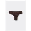 Tezenis Brasiliana In Pizzo Riciclato Donna Marrone