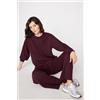 Tezenis Felpa Girocollo Bande Costina Superior Softness Donna Rosso