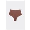 Tezenis Brasiliano Vita Alta Taglio Vivo Microfibra Riciclata Donna Marrone