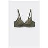 Tezenis Reggiseno Balconcino Non Imbottito Pizzo Riciclato Paris Donna Verde