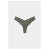 Tezenis Slip Brasiliano Sgambato Taglio Vivo In Microfibra Donna Verde