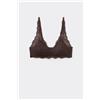 Tezenis Reggiseno Triangolo In Pizzo Riciclato Havana Donna Marrone