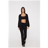 Tezenis Pantaloni Flare Costina Superior Softness Donna Nero