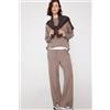 Tezenis Pantaloni A Palazzo Bande Costina Superior Softness Donna Marrone