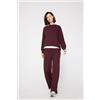 Tezenis Pantaloni A Palazzo Bande Costina Superior Softness Donna Rosso