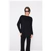 Tezenis Maglia Manica Lunga Scollo Barchetta Donna Nero