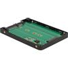 DeLOCK Converter SATA 22 Pin a M.2 - Adattatore per slot di memoria - Da 6,4 cm a M.2 (da 2,5" a M.2) - Nero, argento (62792)