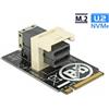 Delock Adapter M.2 Key M > SFF-8643 NVMe orizzontale 2242 - Adattatore di interfaccia - 2,5" (6,4 cm)