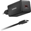 65W MINI USB-C GAN CHARGER BLACK