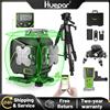 Huepar 16 linee Set di livelli laser a linee incrociate 4D Funzioni Bluetooth e telecomando Linee a raggio verde con custodia rigida senza staffa