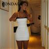 KONDALA 2026 Abiti Sexy Autunnali da Donna, Vestiti Slim in Stile Coreano con Pizzo e Spalle Scoperte, Outfit per Appuntamenti, Abiti a Canotta da Donna