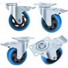 AuAg Fixkit Ruote girevoli 4x 100mm con freno Ruote da trasporto Ruote resistenti 150 kg per rotelle Ruota per mobili in poliuretano