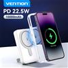 Vention 10000mAh Power Bank magnetico portatile PD 22,5 W ricarica rapida wireless Mini PowerBank per iPhone 15 Pro Max 14 13 12