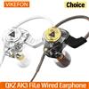VIKEFON QKZ AK3 FiLe Auricolare cablato con microfono HiFi Monitor musicale Cuffie per bassi Cuffie con cancellazione del rumore per auricolari da gioco sportivi