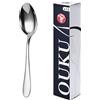 Mr.Spoon Serie Pietra 12/48/240 pezzi, acciaio inox 18/0, cucchiaio zuppa 205mm spessore 2.5mm, manico monoblocco, lavastoviglie, confezione ecologica, per casa, hotel, ristorante 60104