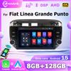 naviunit Autoradio Wireless Carplay Android 15 per Fiat Linea Punto 2010-2015, Stereo 2 DIN con Bluetooth, Lettore Multimediale e GPS