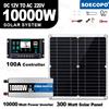 soecopo Sistema solare da 10000 W Set completo Doppio inverter USB 220 V 300 W Pannello solare Controller 100A per camper Camping Home Backup CE FCC