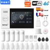 PGST Sistema di allarme domestico wireless PGST, compatibile con Tuya, 4G/2G GSM WiFi, 433MHz, controllo da app, funziona con Alexa