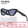 FELRES Personalità Cat Eye Donna Ombra Occhiali da lettura Retro Fashion Lettori colorati Ombra esterna Occhiali da sole Protezione UV