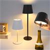 MALITAI Base per vasi per bottiglie di vino a doppio scopo Lampada da tavolo a LED ricaricabile Touch Dimmerabile Comodino Cena Luce notturna Decorazione Lampada da scrivania da studio