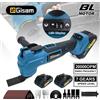 Gisam Utensile Multifunzione Oscillante Brushless Gisam 20000OPM, 7 Velocità, Sega Elettrica, Trimmer, Pala per Batteria Makita 18V