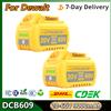 Turpow Per Dewalt DCB609 9000mAh Batteria per elettroutensili Batteria compatibile ricaricabile per 20V/60V Batteria agli ioni di litio DCB547-XJDCB200 DCB201