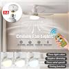 VENUSWING Ventilatore da soffitto con base E27 per la casa con luce notturna a LED da 30 W/40 W Modalità di illuminazione regolabile Ventilatore da soffitto ad alta energia eolica con telecomando