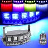 Bymaocar YSH601 Luce per feste DJ Luce stroboscopica a LED con controllo del suono Luce per feste a 7 colori con telecomando per feste sul bar sul palco