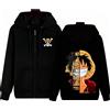 Bandai 2026 Nuovo One Piece Anime Felpa con cappuccio giacca con cerniera Uomo Donna Monkey D Luffy Stampa grafica Streetwear Pullover casual Top a maniche lunghe