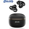 Ohayo A7 Auricolari con clip per orecchio Auricolari wireless Bluetooth 5.4 TWS Cuffie auricolari aperte con clip impermeabili con 4 microfoni 40 ore di riproduzione