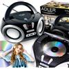 Adler Radio Boombox CD MP3 USB Radio FM Memoria 20 Stazione Equalizzatore Jack per cuffie AUX