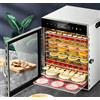 NONE Essiccatori per Alimenti e Carne Essiccata con Timer 24H e Luce, 12 Griglie di Essiccazione 800W 30-90 ℃ Essiccatore per frutta e verdura con spina EU