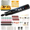 tungfull Kit Utensile Rotante Senza Fili, Penna per Incisione Ricaricabile a Velocità Variabile, Mini Smerigliatrice Elettrica per Taglio, Lucidatura, Foratura