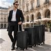 NONE Set valigie 3 pezzi, bagaglio rigido ABS, trolley con ruote girevoli 360°, serratura a combinazione TSA, valigie da viaggio con manico telescopico, misure S M L leggere e resistenti ideali per viaggio