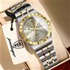 POEDAGAR Orologio Elegante Originale da Donna Luminoso Impermeabile con Data e Giorno della Settimana Orologio Femminile alla Moda in Acciaio Inossidabile al Quarzo