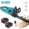 NONE Motosega Elettrica Senza Spazzole da 16 Pollici, Sega Portatile Senza Fili per Giardinaggio e Lavorazione del Legno, Compatibile con Batteria Makita 21V