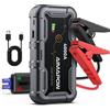 BSMOOM Avviatore di Emergenza per Auto, Booster Batteria al Litio Ultrasicuro 1500A 12V, Cavi di Avviamento Portatili per Tutti i Motori a Benzina, Avviatore con Power Bank USB Doppio QC 3.0 a Ricarica