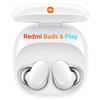 Xiaomi Redmi Buds 6 Play - Bianco, batteria 36h, cuffie Bluetooth 5.4, riduzione del rumore AI, ricarica di tipo C, touch