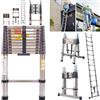 NONE Scala Telescopica 2.6M, 3.2M, 3.8M, 4.4M, 5M, 1.9+1.9M, 2.5+2.5M in Acciaio Inossidabile - Scala Pieghevole Telescopica Multiuso 8.5FT / 10.5FT / 12.5FT / 14.4FT / 16.4FT / 6.2+6.2FT / 8.2+8.2FT,