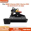AUTOTOP Telecamera posteriore per auto BMW Serie 3 E90, Serie 5 E60, X5, X6 E70, E71, X1 E84, impermeabile, per retromarcia, visione notturna, integrata nella maniglia del bagagliaio