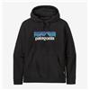 Patagonia M'S P-6 Logo Uprisal Hoody Black Felpa Logo Capp Nera Uomo